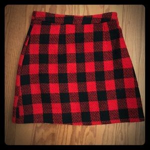 Plaid mini skirt